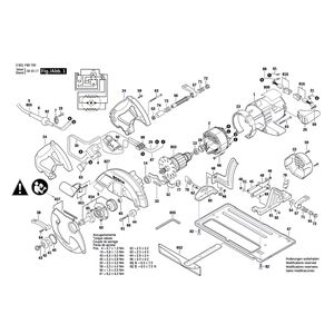 для ручной циркуляной пилы Bosch GKS 65 CE 230 V 3601F68701, деталировка 1