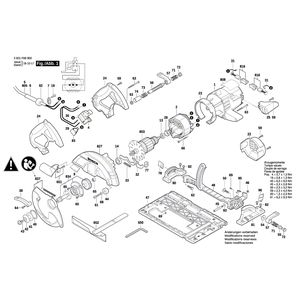 для ручной циркуляной пилы Bosch GKS 65 G 230 V 3601F68901, деталировка 1