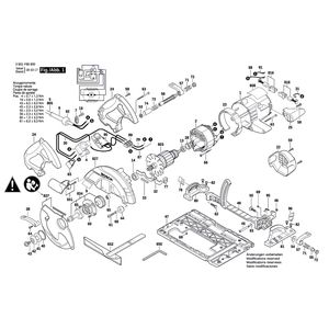 для ручной циркуляной пилы Bosch GKS 65 GCE 230 V 3601F68900, деталировка 1