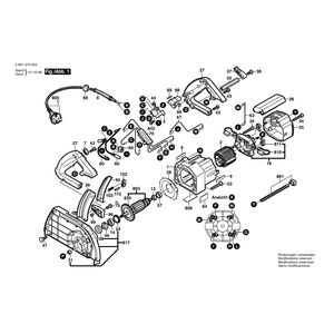 для ручной циркуляной пилы Bosch GKS 68 B 230 V 0601570003, деталировка 1