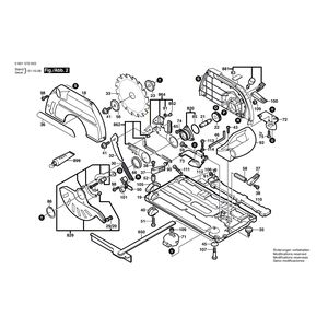 для ручной циркуляной пилы Bosch GKS 68 B 230 V 0601570003, деталировка 2