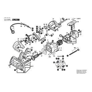 для ручной циркуляной пилы Bosch GKS 68 BC 230 V 0601570703, деталировка 1