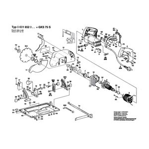 для ручной циркуляной пилы Bosch GKS 75 S 220 V 0601652003, деталировка 1