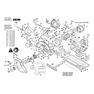 для ручной циркуляной пилы Bosch GKS 85 230 V 3601E7A000, деталировка 1