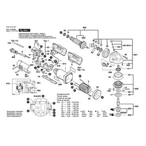 для шлифовальной машины по бетону Bosch GBR 14 C 230 V 0601373703, деталировка 1