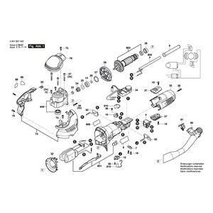 для эксцентриковой шлифмашины Bosch GET 55-125 230 V 3601B57000, деталировка 1