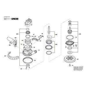 для эксцентриковой шлифмашины Bosch GET 55-125 230 V 3601B57000, деталировка 2