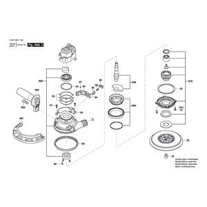 для эксцентриковой шлифмашины Bosch GET 75-150 230 V 3601B57100, деталировка 2