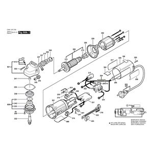 для эксцентриковой шлифмашины Bosch GEX 150 ACE 220 V 0601370703, деталировка 1