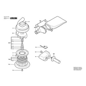 для эксцентриковой шлифмашины Bosch GEX 150 ACE 220 V 0601370703, деталировка 2