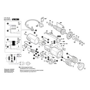 для эксцентриковой шлифмашины Bosch GEX 150 TURBO 230 V 0601250703, деталировка 1