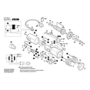 для эксцентриковой шлифмашины Bosch GEX 150 TURBO 230 V 0601250772, деталировка 1