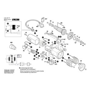 для эксцентриковой шлифмашины Bosch GEX 150 TURBO 230 V 0601250791, деталировка 1