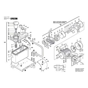 для вакуумного насоса Bosch GVP 140 230 V 0601191003, деталировка 1