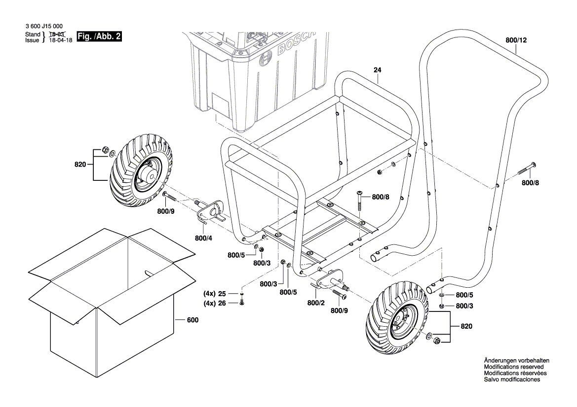 для генератора Bosch GEN 230V-1500 230 V 3600J15000, деталировка 2