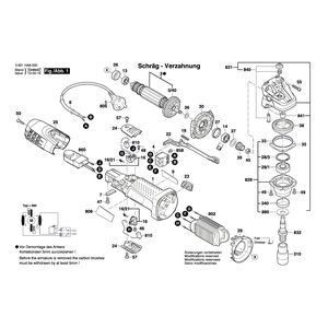 для ленточного напильника Bosch GEF 7 E 230 V 3601HA8000, деталировка 1