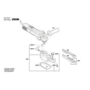 для ленточного напильника Bosch GEF 7 E 230 V 3601HA8000, деталировка 2