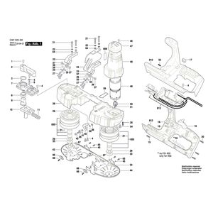 для летночного пильного станка Bosch GCB 18V-63 230 V 3601BA0400, деталировка 1