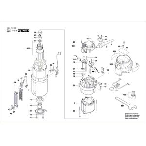 для мотора Bosch GOF 1600 CE 230 V 3601F24000, деталировка 1