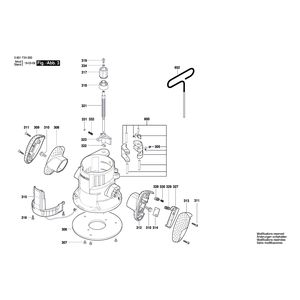 для мотора Bosch GOF 1600 CE 230 V 3601F24000, деталировка 3