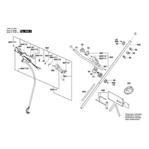 для моторной косы Bosch GFR 25 36 V 3600J13000, деталировка 2