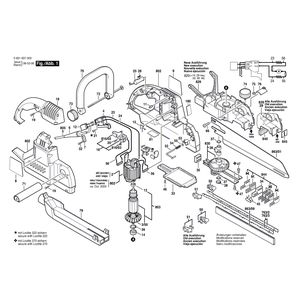 для ножовки Bosch GFZ 14-35 A 230 V 0601637003, деталировка 1