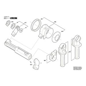 для отсасывателя пыли Bosch GDE 16 plus 1600A001FV, деталировка 1