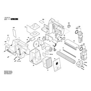 для отсасывателя пыли Bosch GDE 18V-16 18V 1600A0051N, деталировка 1