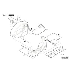 для отсасывающего колпака Bosch GDE125 EA-T 1600A001YX, деталировка 1