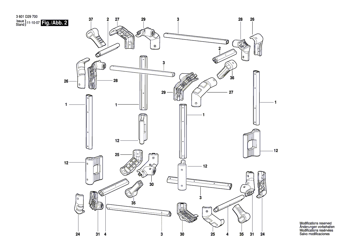 для радио-бокса Bosch GML 20 230 V 3601D29700, деталировка 2