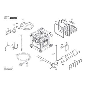 для радио-бокса Bosch GML 24 V 24 V 0601429001, деталировка 1