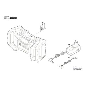 для радиоколонки power Bosch GML SoundBoxx 3601D29900, деталировка 1