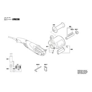 для сатинировальной машины Bosch GSI 14-CE 230 V 3601HB1000, деталировка 2