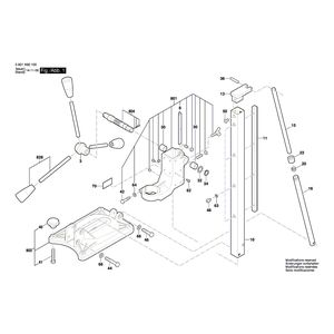 для сверлильной стойки Bosch GCR 180 3601A90100, деталировка 1