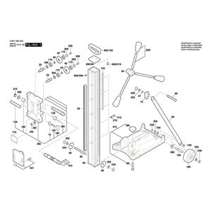 для сверлильной стойки Bosch GCR 350 3601A90201, деталировка 1