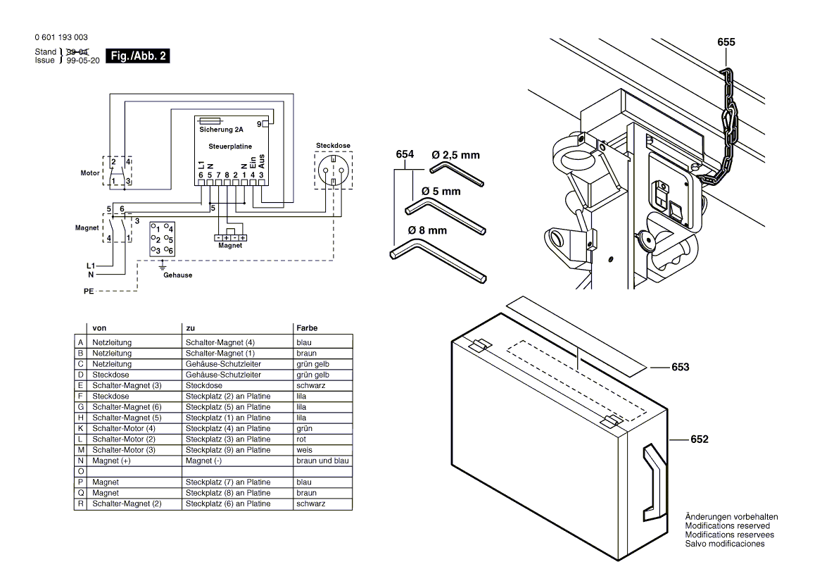 для сверлильной стойки Bosch GMB 32 230 V 0601193003, деталировка 2