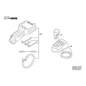 для смотровой камеры Bosch GOS 10,8 V-LI 10.8 V 3601B41000, деталировка 1