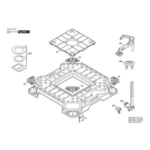 для стола Bosch GTD 1 230 V 3601F0CZ00, деталировка 1