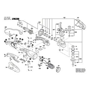 для угловой полировальной машины Bosch GPO 14 CE 230 V 3601C89000, деталировка 1