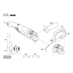 для угловой полировальной машины Bosch GPO 14 CE 230 V 3601C89000, деталировка 2