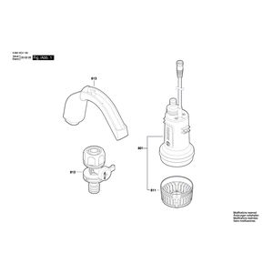 для узла обслуживания Bosch GardenPump 18 18 V 3600HC4100, деталировка 1