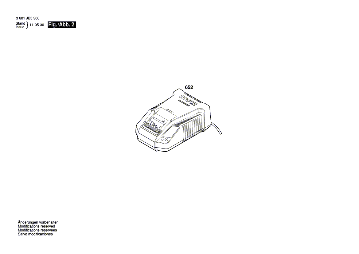 для штифтового модуля Bosch GGS 18 V-LI 18 V 3601JB5300, деталировка 2