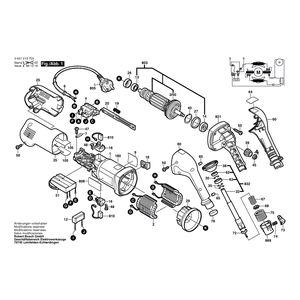 для электрощетки Bosch GEB 1000 CE 230 V 0601213703, деталировка 1