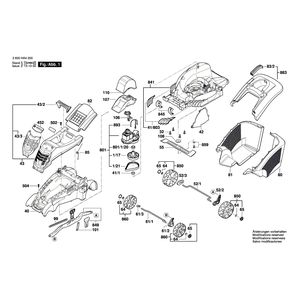 для газонокосилки Bosch 3600HA4209 230 V 3600HA4209, деталировка 1