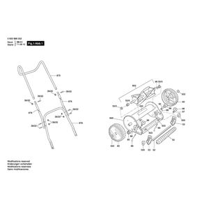 для газонокосилки Bosch AHM 30 C 230 V 0600886002, деталировка 1