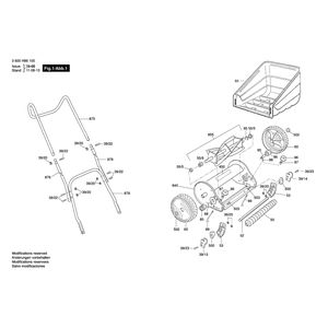 для газонокосилки Bosch AHM 38 G 230 V 3600H86100, деталировка 1