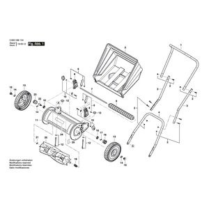 для газонокосилки Bosch AHM 38 G 230 V 3600H86104, деталировка 1