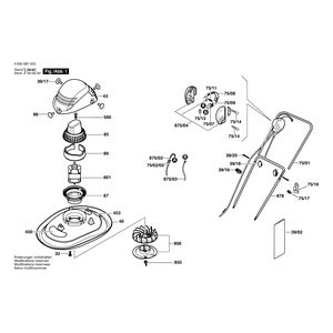 для газонокосилки Bosch ALM 28 230 V 0600887003, деталировка 1