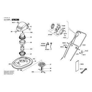 для газонокосилки Bosch ALM 34 230 V 0600887103, деталировка 1