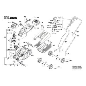 для газонокосилки Bosch ARM 32 230 V 3600H85B02, деталировка 1